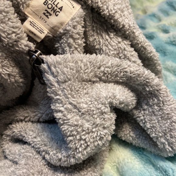 Billabong Sherpa Teddy Bear Zip Up Hoodie Size Lg - Picture 4 of 9